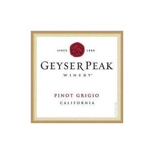  2009 Geyser Peak Pinot Grigio 750ml Grocery & Gourmet 
