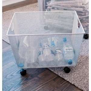  Mesh Rolling Bin (Silver) (14.5H x 15.4W x 20D)