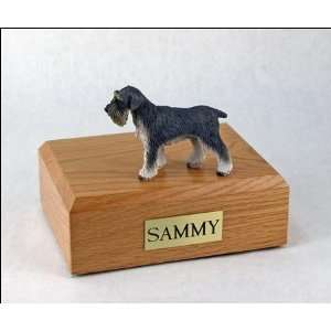  845 Schnauzer, Gray   Uncropped Dog Cremation Urn