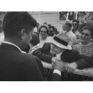 Senator John F. Kennedy Shaking Hands with the Crowd Photographic 