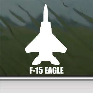  F 15 EAGLE White Sticker Military Soldier Laptop Vinyl 