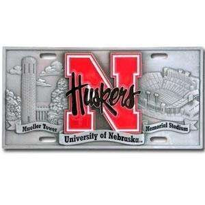  Nebraska Cornhuskers   3D License Plate