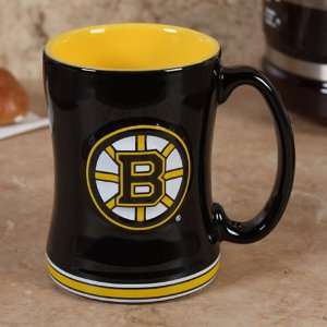  NHL Boston Bruins Black 15oz. Ceramic Relief Mug Sports 