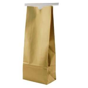  100 1 Lb. Bakery Bag Tin Tie Gold 