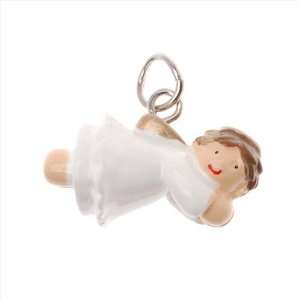  Roly Polys 3 D Hand Painted Resin Flying Angel Charm, Qty 