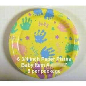  Baby Prints Paper Dessert Plates   8 Pack Case Pack 72 