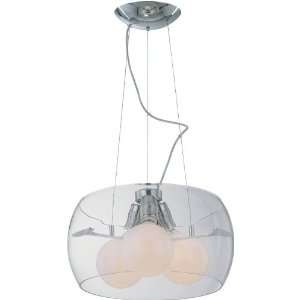  3 Lite Ceiling Lamp   Skylar Collection Chrome Finish 