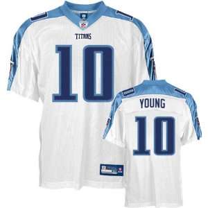  Vince Young Jersey Reebok Authentic White #10 Tennessee 