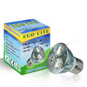ECO Lite 6W LED PAR16 E27 Flood 45° Soft White Curio Cabinet Light 