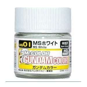   Mr. Gundam Color UG01 MS White Paint 10ml. Bottle Hobby Toys & Games