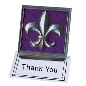  Purple Fleur de Lis Clip Magnet