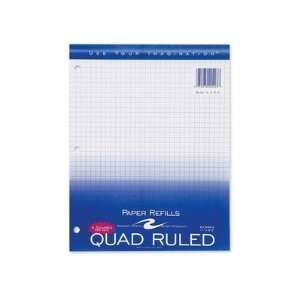  ROA20093   Filler Paper,Quad Ruled,4 Square,3HP,11x8 1/2 