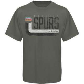   San Antonio Spurs NBA Mens Vintage Logo T shirt, Storm Gray Clothing