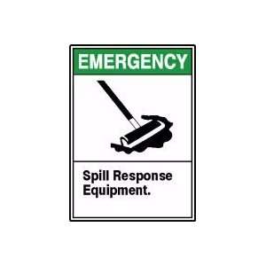  SPILL RESPONSE EQUIPMENT Sign   10 x 7 .040 Aluminum 