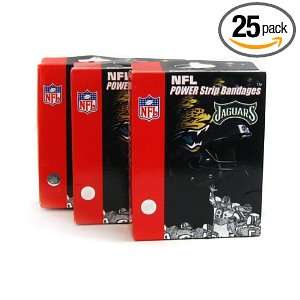  NFL Jaguars Power Strip Bandaids (Pack of 3) Health 
