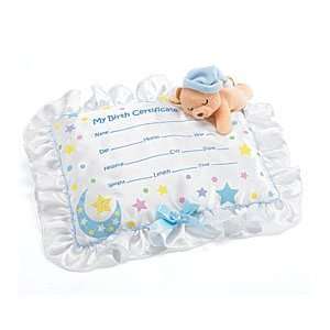 Baby Boy Birth Certificate Pillow For Nursery Wonderful Gift Item For 