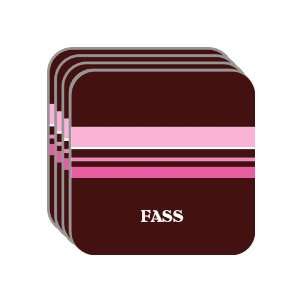 Personal Name Gift   FASS Set of 4 Mini Mousepad Coasters (pink 