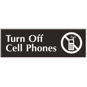  Turn Off Cell Phones (with graphic) Outdoor Engraved Sign 
