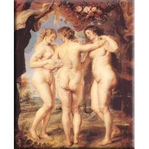  The Three Graces 13x16 Streched Canvas Art by Rubens 