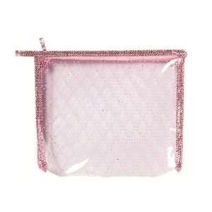  Lisbeth Dahl Check In Cosmetic Bag with Glitter Ribbon 