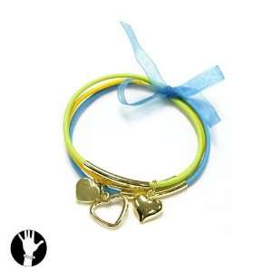 sg paris teenager bracelet elastic bracelet set 0f 3 gold turquoise 