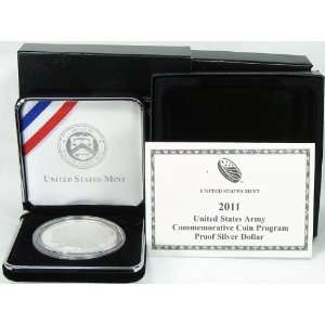  2011 Proof United States Army Commemorative Silver Dollar 