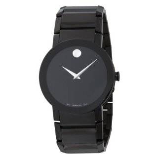 Movado Mens 606307 Sapphire PVD Black PVD Bracelet Black Dial Watch