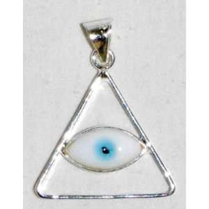  All Seeing Eye German Silver Pendant Necklace Everything 