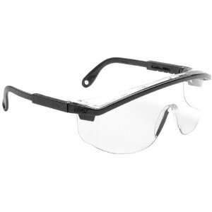 Safety Glasses, black w/ clear lens, case/6, Uvex Astrospec 3000 w 