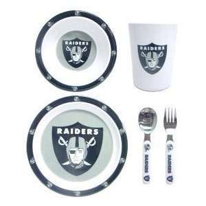 Oakland Raiders NFL Childrens 5 Piece Dinner Set  Sports 
