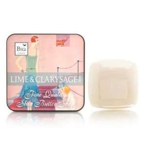   Bsq. Lime & Clarysage for Women 100g Shea Butter Soap in Tin Beauty