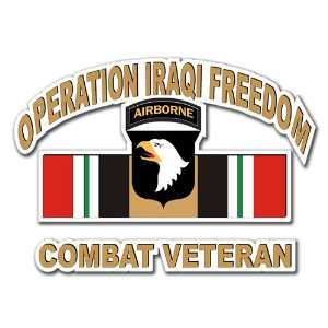101st Airborne Iraq Combat Veteran Operation Iraqi Freedom OIF Decal 