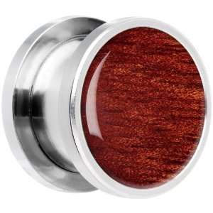  10mm  Steel Bloodwood Inlay Saddle Plug Jewelry