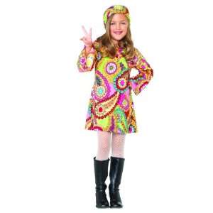 Lets Party By Leg Avenue Groovy Girl Child Costume / Pink   Size Small 