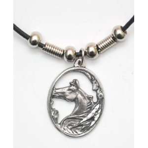  Horsehead in Oval Necklace Jewelry