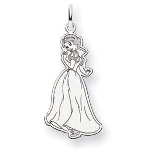  Snow White Charm 1in   Sterling Silver Jewelry
