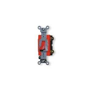  LEVITON 1222 2R Wall Switch,2 Pole,20 A,Red,Industrial 
