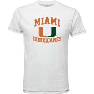  Miami Hurricanes White Aptitude Vintage T Shirt Sports 