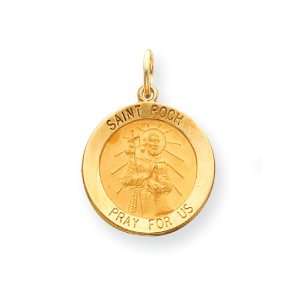  14k 3/4in Saint Roch Medal Pendant/14kt Yellow Gold 