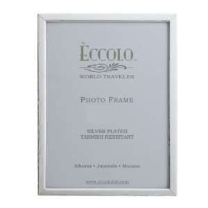  Eccolo Woodgrain Silver Plated Frame, 4 by 6 Inch