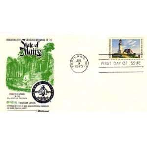  USA First Day Cover Maine Statehood 150th Anniversary 