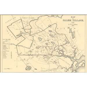  Salem Village Map, c.1692   24x36 Poster Everything 