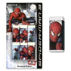  Spiderman 3 Erasers 6pc