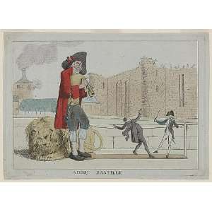  Adieu Bastille,1789,bag pipe,lion on a chain