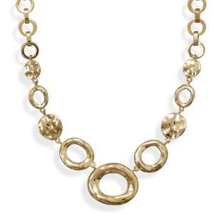    18+2 14 Karat Gold Plated Open Link Fashion Necklace Jewelry