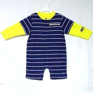    J JOHNSON INFANT STRIPED COVERALL SIZE 18M
