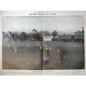   1905 Cricket Sport England Men Wickets Test Match Oval