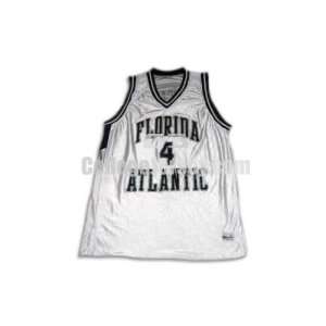  White No. 4 Game Used FAU Speedline Basketball Jersey 