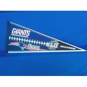 Super Bowl 42 Giants vs Patriots Pennant (1ea) Everything 