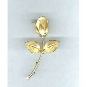  Goldtone Rose Pin 